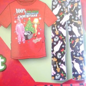 Christmas Story Mens 2 Pc Sleep Set XL FUNNY